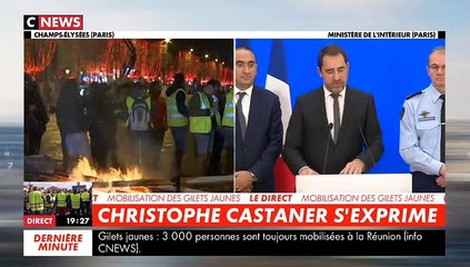 Gilets jaunes: Christophe Castaner annonce 106.000 manifestants en France , soit 3 fois moins que la semaine dernière