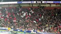 Ambiente en el Wanda Metropolitano en el partido contra el Barcelona