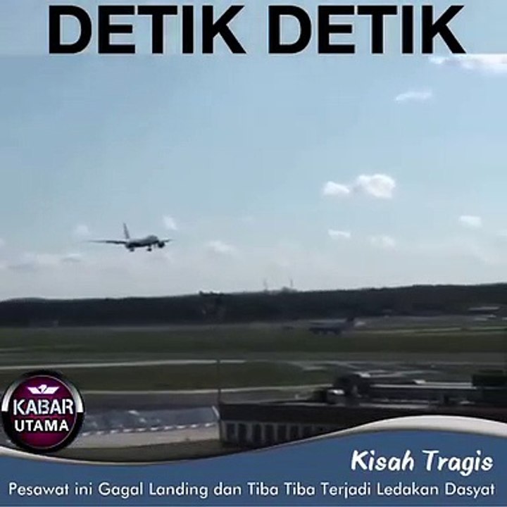 Detik-detik pesawat gagal lending