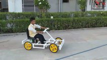 How to Make a Go kart - Electric car using PVC pipe at Home