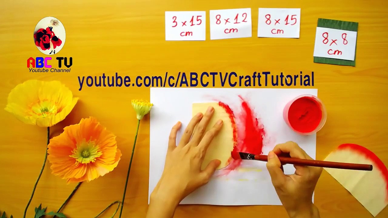 ABC TV   How To Make Poppy Paper Flower From Crepe Paper - Craft Tutorial