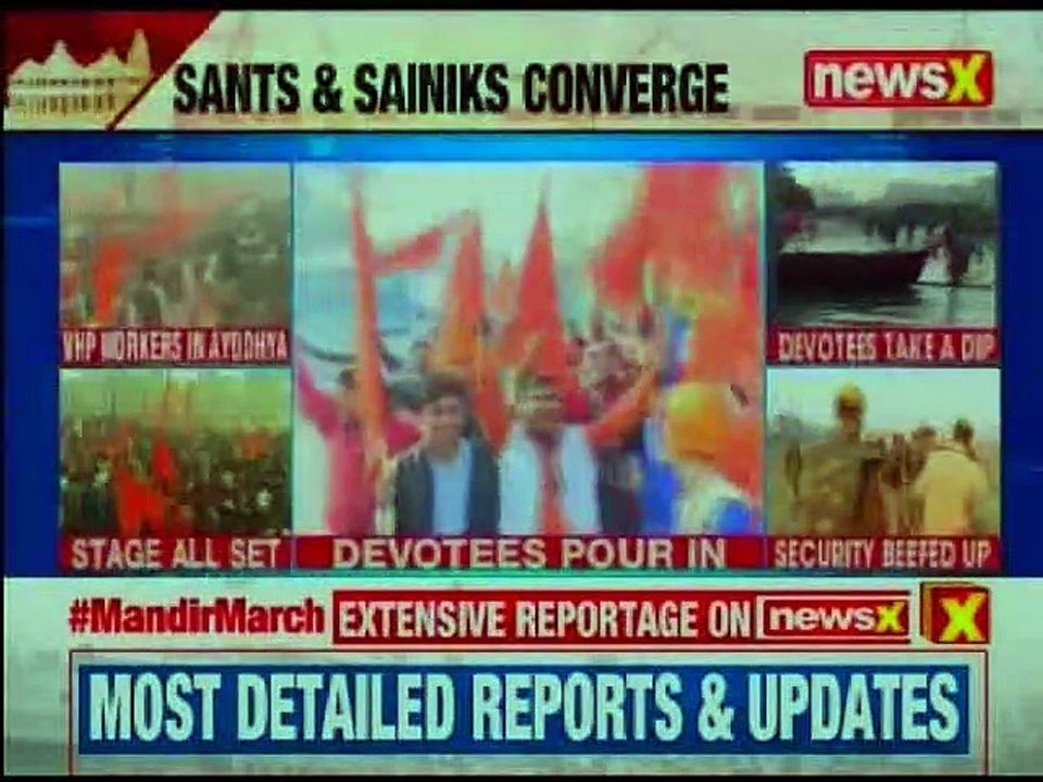 Loud chants of 'Jai Shri Ram' fill Ayodhya air; VHP's 'Dharma Sabha' underway