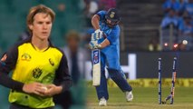 India VS Australia 3rd T20: Rohit Sharma clean bowled by Adam Zampa for 23 | वनइंडिया हिंदी