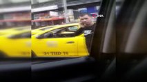 İstanbul’da taksicilerin UBER sürücülerine tacizi kamerada