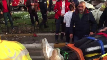 Vatan Caddesi'nde Feci Kaza! Metrelerce Takla Attı