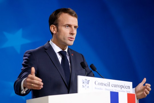 Conférence de presse du Président de la République Emmanuel Macron au sommet extraordinaire sur le Brexit