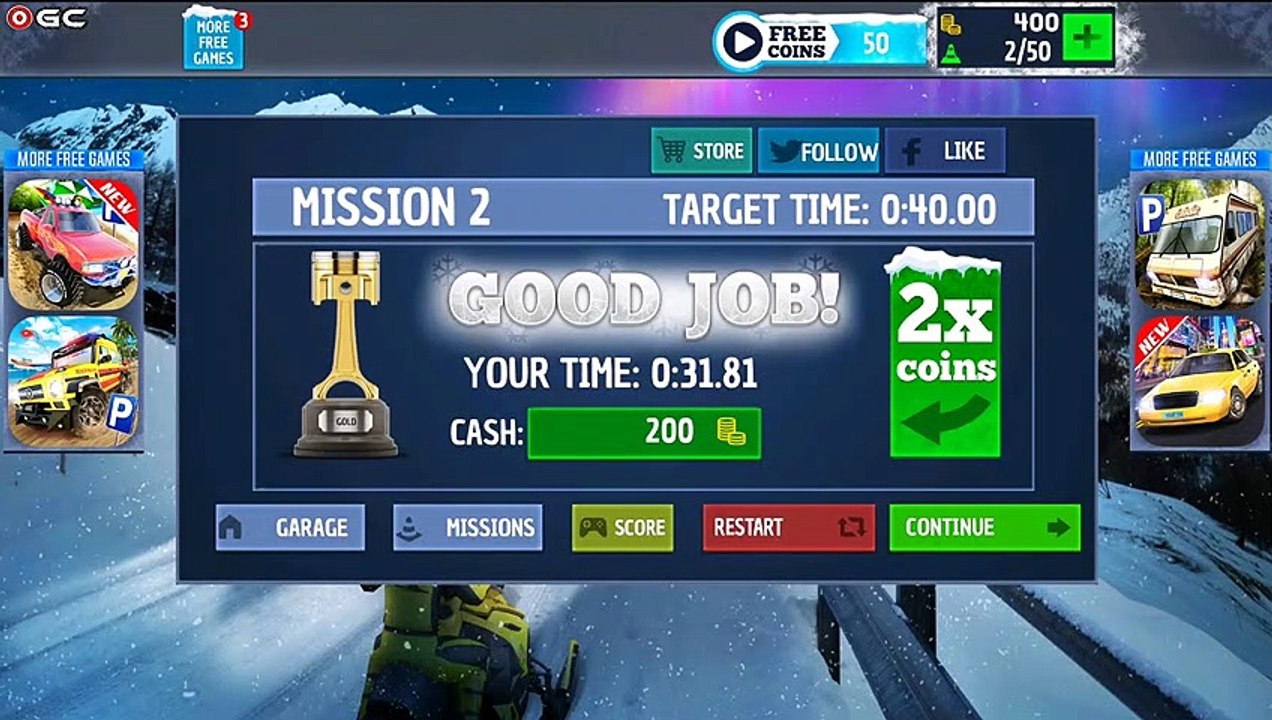 Winter Ski Park Snow Driver - 4x4 Truck, Road Repair Car Games - Android Gameplay FHD