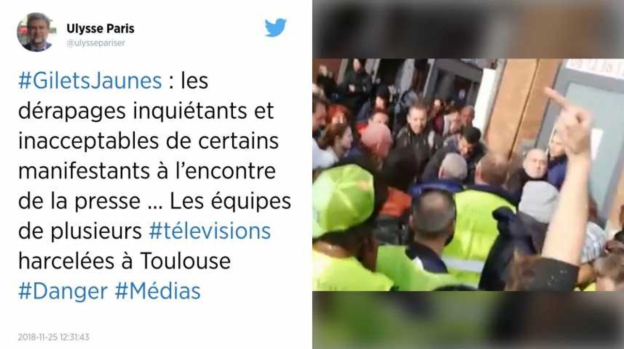 "Gilets jaunes" : des journalistes malmenés à Toulouse et Béziers