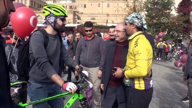 Kadına şiddete karşı pedal çevirdiler - MARDİN