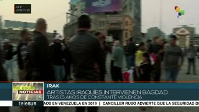 Irak: artistas intervienen Bagdad después de 15 años de guerra