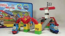 Thomas and Friends Mega Bloks Railway Race Day Gordon Shooting Star - Unboxing Demo Review