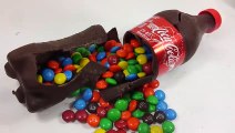 DIY How To Make M&M's Coca Cola Chocolate Learn Colors Slime Icecream Clay Glitter