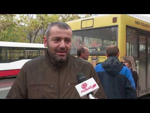 Protestojnë shoferët e autobusëve të linjës 19