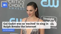 Gal Gadot Was Excited About Singing For 'Ralph Breaks The Internet'