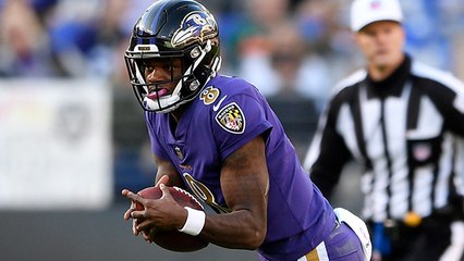 Lamar floats 25-yard beauty over middle to John Brown