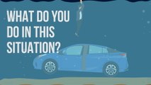 Tips on escaping from your car sinking in floodwaters