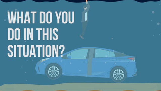 Tips on escaping from your car sinking in floodwaters