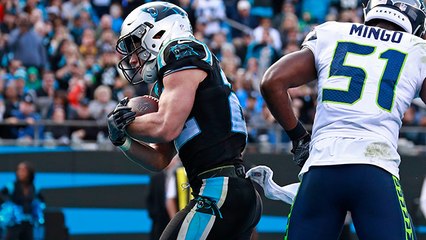 Panthers' OL opens huge hole for McCaffrey TD run