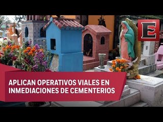 Capitalinos acuden a los panteones para recordar a sus difuntos