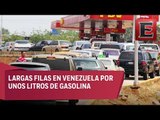 Largas filas por gasolina en Venezuela