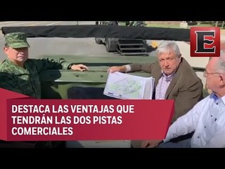 López Obrador visita base militar de Santa Lucía