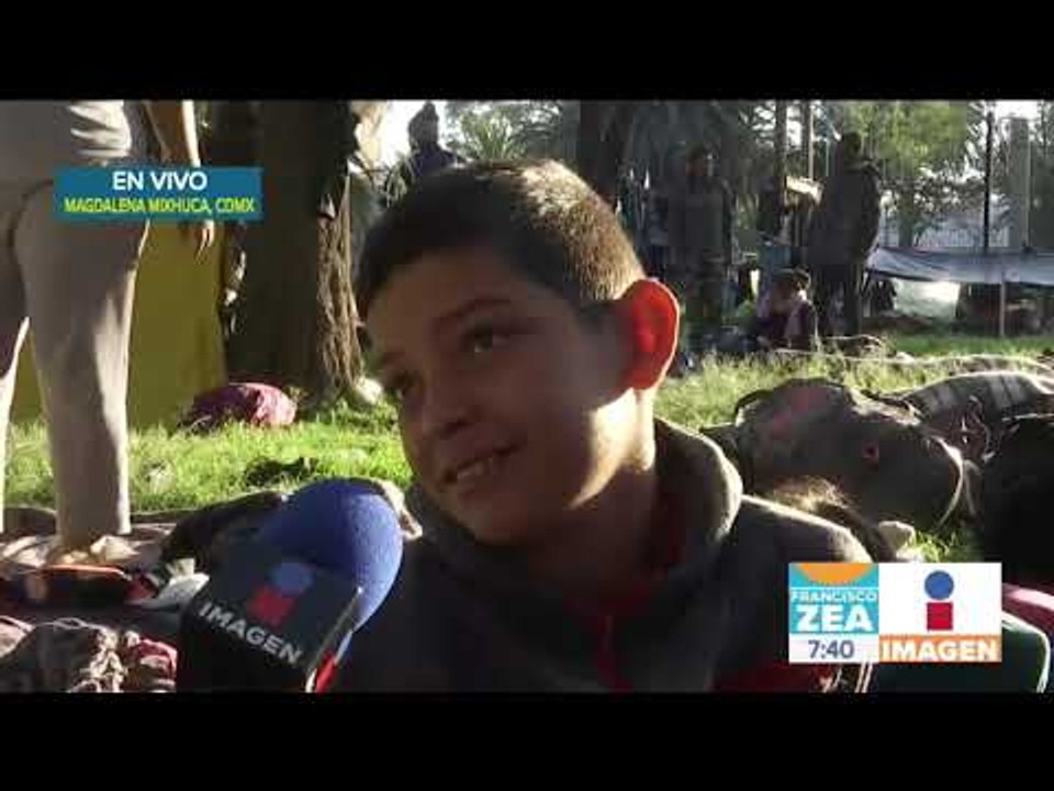 Migrantes centroamericanos en la Ciudad Deportiva Magdalena Mixhuca | Noticias con Francisco Zea