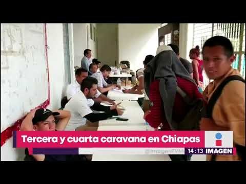 Segunda, tercera y cuarta caravana de migrantes se ubican en Chiapas | Noticias con Yuriria Sierra