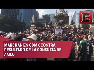 Marchan a favor de la construcción del nuevo aeropuerto en Texcoco