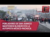 Continúan bloqueos en la autopista México-Pachuca