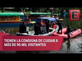 Grupo de Operaciones Ribereñas resguarda la seguridad de los canales de Xochimilco