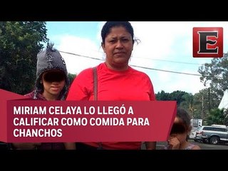 Migrante hondureña pide perdón a mexicanos por rechazar plato de frijoles