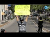 Protestan ciclistas en la ciudad de México