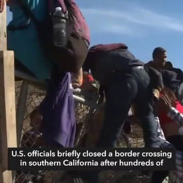U.S. shuts border post as migrants try to cross from Mexico