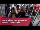 Migrantes centroamericanos saturan albergue en Tijuana