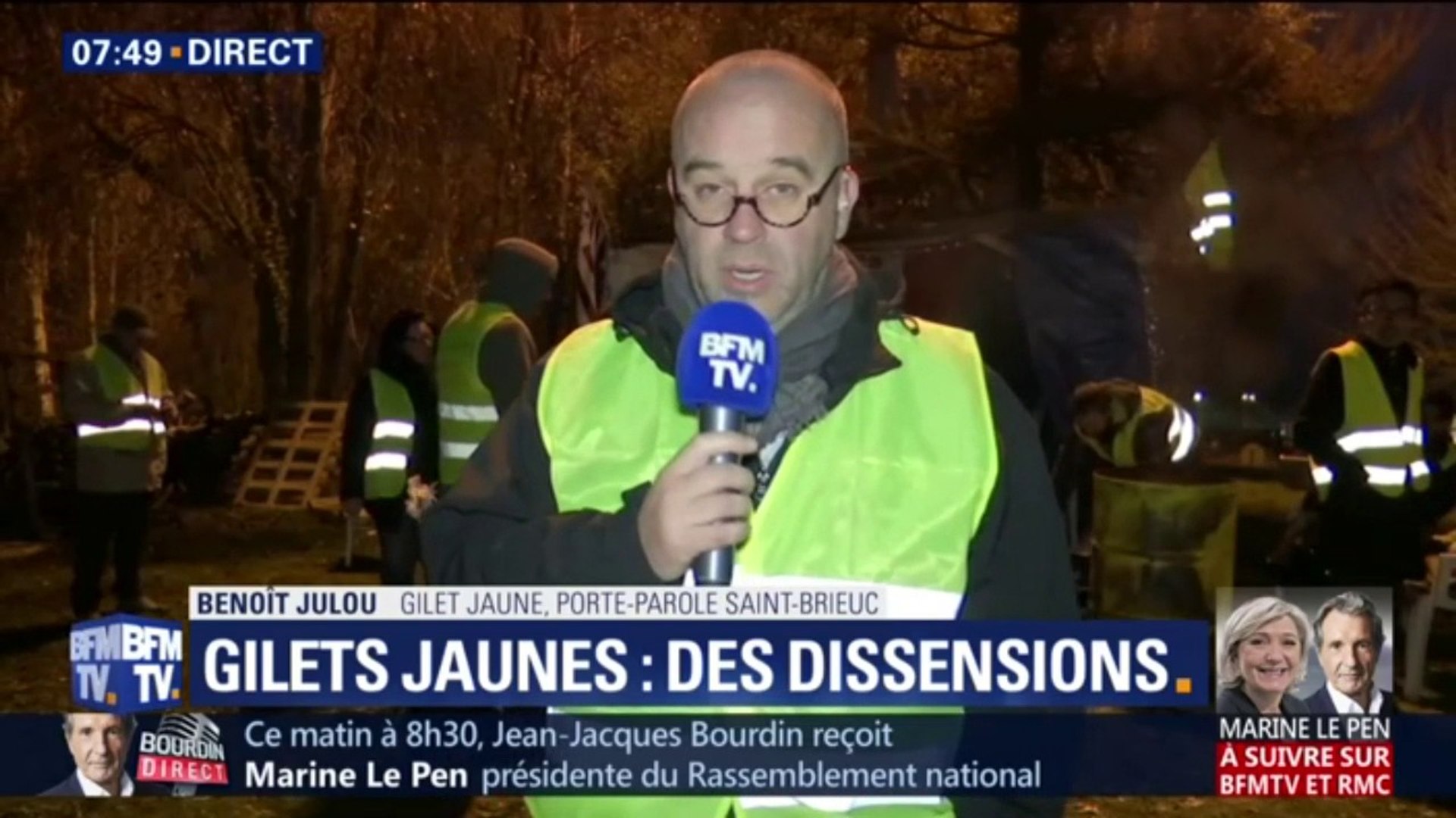 Benoît Julou, gilet jaune: "il existe des dissensions mais on veut tous  aller dans le même sens" - Vidéo Dailymotion