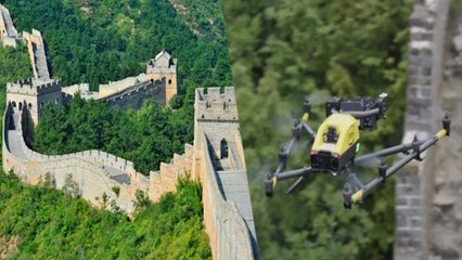 உடைய  காத்திருக்கும் சீன பெருஞ்சுவர்.. காப்பாற்ற போராடும் சீனா