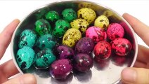 DIY How To Make Coloring Birds Mini Easter Egg Ball Learn Colors Slime Play Doh Toy Surprise Toys