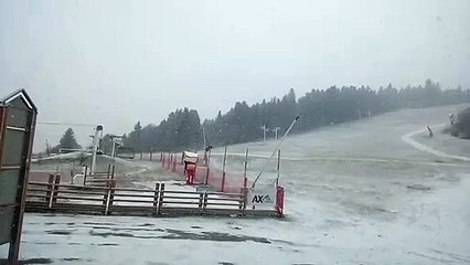 Il neige  sur Ax-3-Domaines