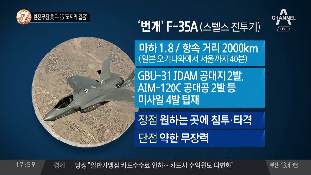 완전무장 美 F-35 ‘코끼리 걸음’