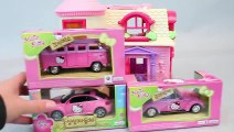 Hello Kitty Cars Learn Colors Tayo the Little Bus Garage Surprise Eggs Toys