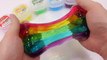 How To Make Rainbow Jelly Slime Bear Clay DIY 무지개 말랑 말랑 젤리 액체괴물 폼클레이 곰돌이 만들기 액괴 흐르는 점토