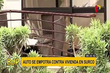 Surco: hombre en estado de ebriedad choca su vehículo en vivienda