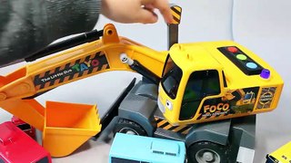 Tayo the Little Bus Excavators Disney Cars English Learn Numbers Colors Toy Surprise