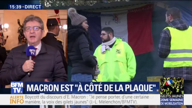 Mélenchon appelle les membres de La France insoumise à rejoindre le mouvement des gilets jaunes