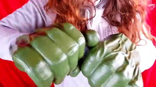Making Slime with Hulk Hands Challenge