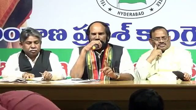 TPCC president Uttam kumar Reddy and Manda Krishna Madiga, President, MRPS addressing media at Gandhi Bhavan