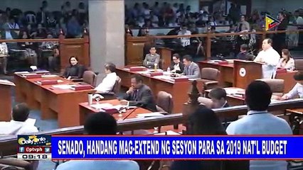 Senado, handang mag-extend ng sesyon para sa 2019 nat'l budget