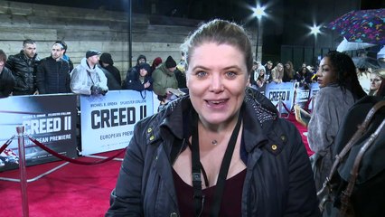 Creed II: The boxing film stars get soaked in London!