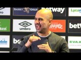 West Ham 0-4 Manchester City - Pep Guardiola Embargoed Post Match Press Conference - Premier League