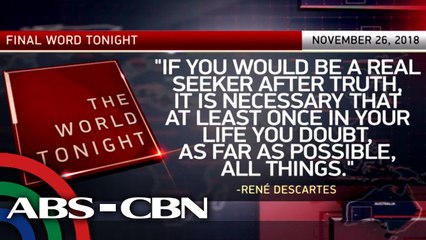The World Tonight: The Final Word | November 26, 2018